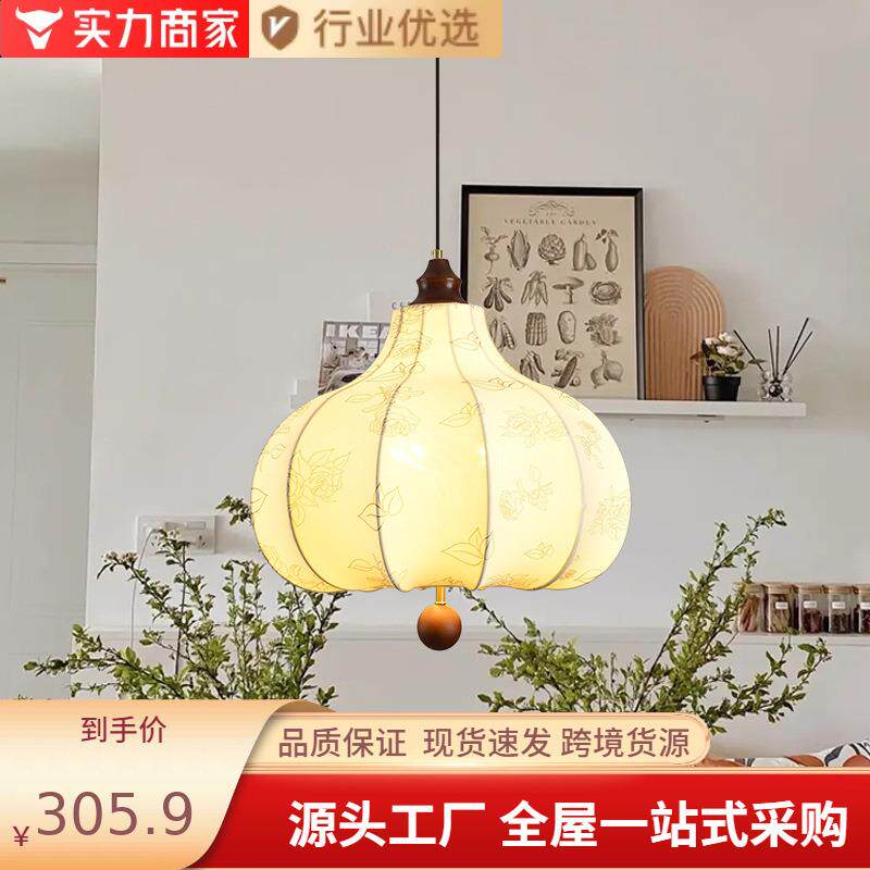 复卧古风法式室布艺灯吊灯花中古餐厅吧台南洋实木浪漫364房纹间