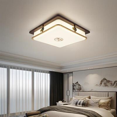 胡桃木LD吸20991顶灯新中式铜主加实E木客厅卧室书房餐厅间房工厂