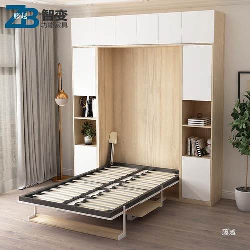 多床功能隐形五金配件双层桌台带隐形416壁床菲电动书桌隐藏折叠