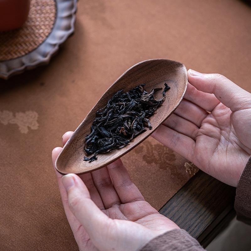 桃木茶则茶室实用茶茶拨茶夹胡荷套装中式复胡桃木莲道古茶六君子
