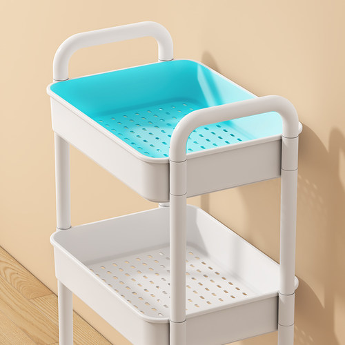 小推车置物架厨房落地可移动婴儿用品收纳架浴室卫生间多层储物架