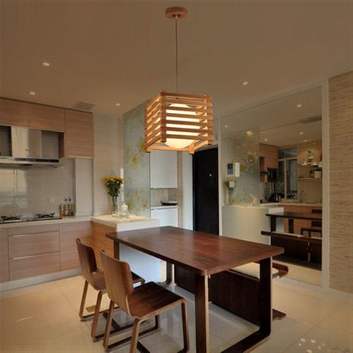 创意日式灯具韩式简约原木榻榻米客厅餐厅3头led木质实木吊灯