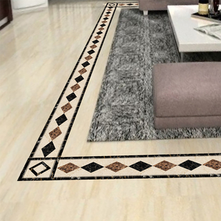 厨房地板砖贴纸客厅波导线地脚线墙贴自粘防水装 饰瓷砖地面地脚线