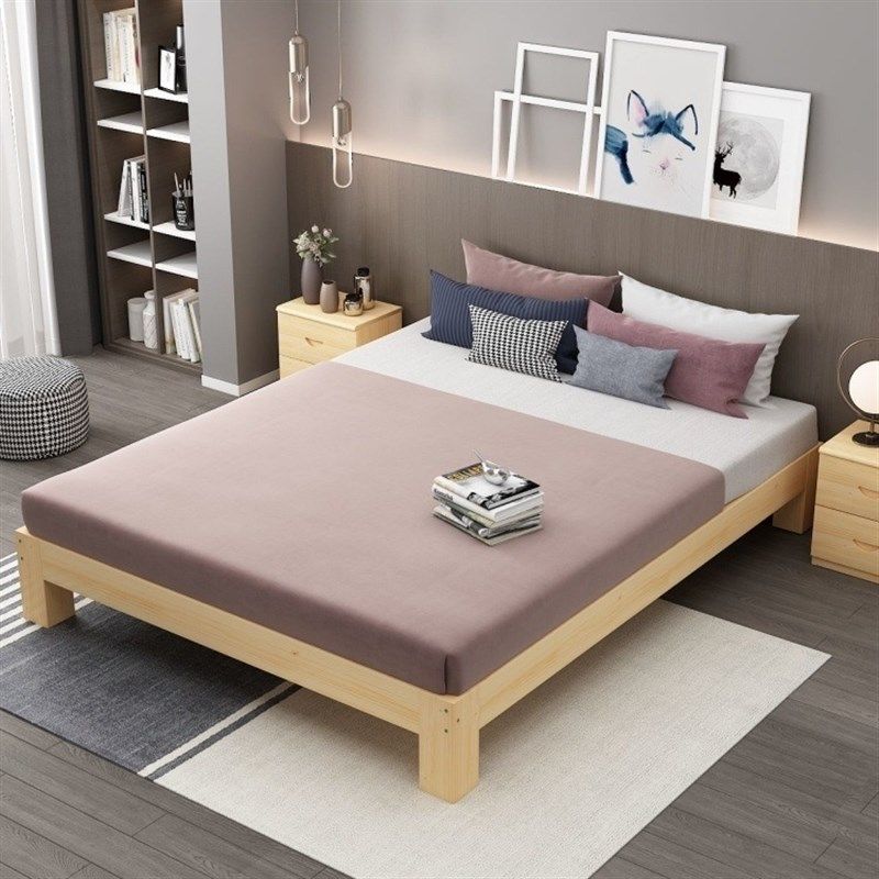 无床头床2米220床实木w定 做床箱民宿榻榻米床架20002200