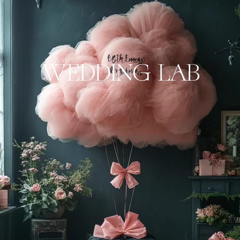 棉花云朵装饰婚礼艺术装饰橱窗陈列商业美陈场景布置