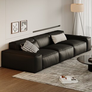 极派科技布沙发现代简约客厅大气宽体三四人位豆腐块布艺沙发