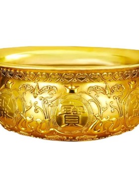 聚宝盆纯铜招财家用客厅工艺品装饰摆件店铺开业聚财大号送人礼品