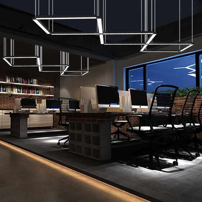 办公室长条灯条形拼接网咖健身房餐厅会议室超市商场铝材方通灯