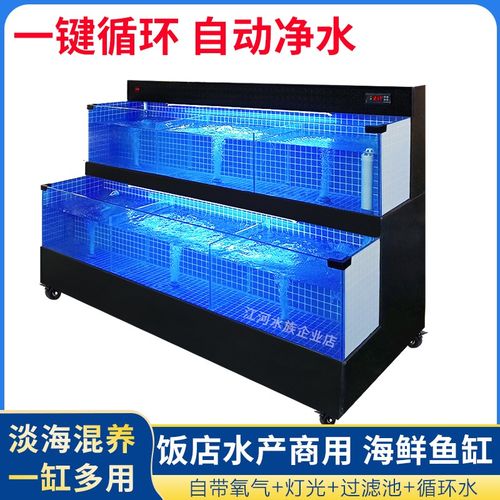 饭店专用海鲜鱼缸商用海鲜池制冷一体超市水产店海鲜缸海鲜贝类池