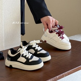 免系鞋带儿童板鞋2024冬款加绒小白鞋男童鞋运动鞋轻便保暖二棉鞋