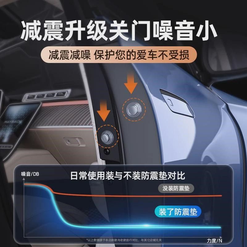 车门减震缓冲垫片透明保护贴汽车关门防震静音防撞条缓冲垫胶墩贴