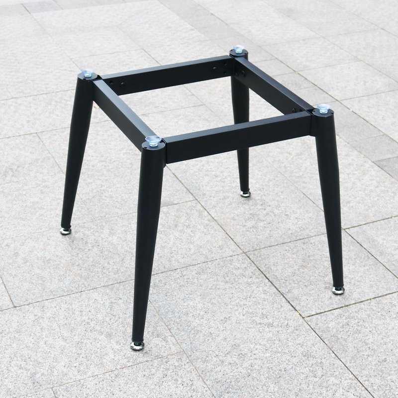 方桌圆桌面岩板桌架支架玻璃大理班台桌脚腿家用铁艺金属桌子配件