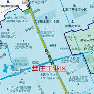 2024新款闵行区地图贴图办公室挂图高清防水装饰画