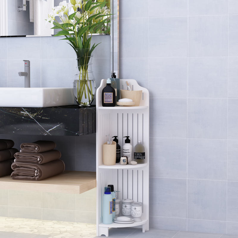 现货速发卫生间转角置物架 落地多层三角架 洗漱台浴室厨房收纳架