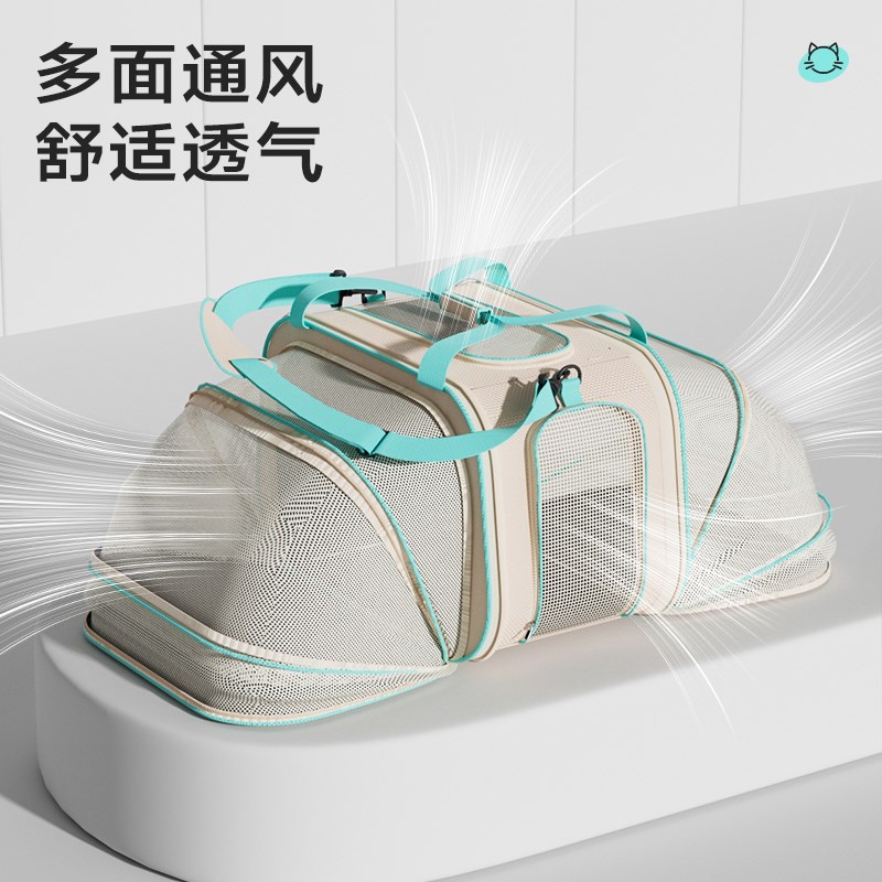 猫包拉杆外出背包可前后延伸便携式猫包携带手提式大容量宠物狗包