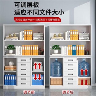 宽中六矮柜铁皮文件柜办公室档案柜带锁资料抽屉储物柜财务收纳柜
