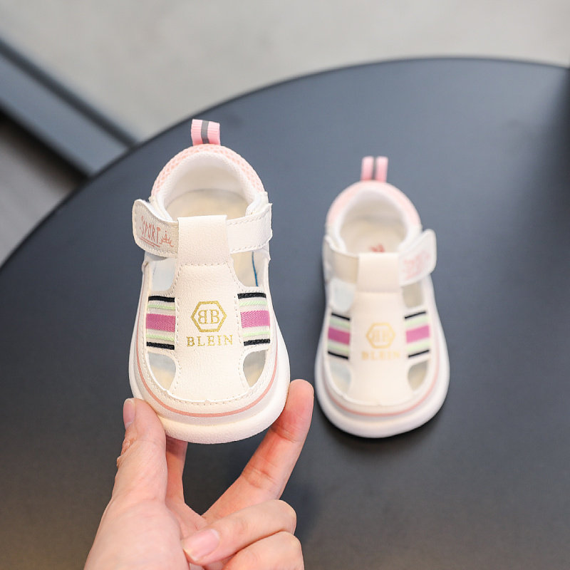 男宝宝凉鞋女夏季学步鞋子软底一岁半婴儿机能鞋透气小童防滑防掉