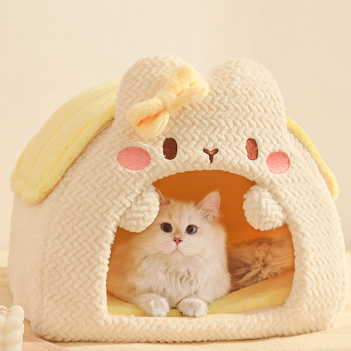 猫窝冬天保暖封闭式猫睡袋过冬猫咪安全感睡窝猫房子冬季猫屋猫床
