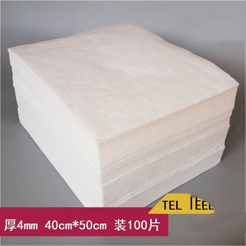 船用吸油毡应急物资漏油加油站检查水面400*500pp1白工业用吸新款