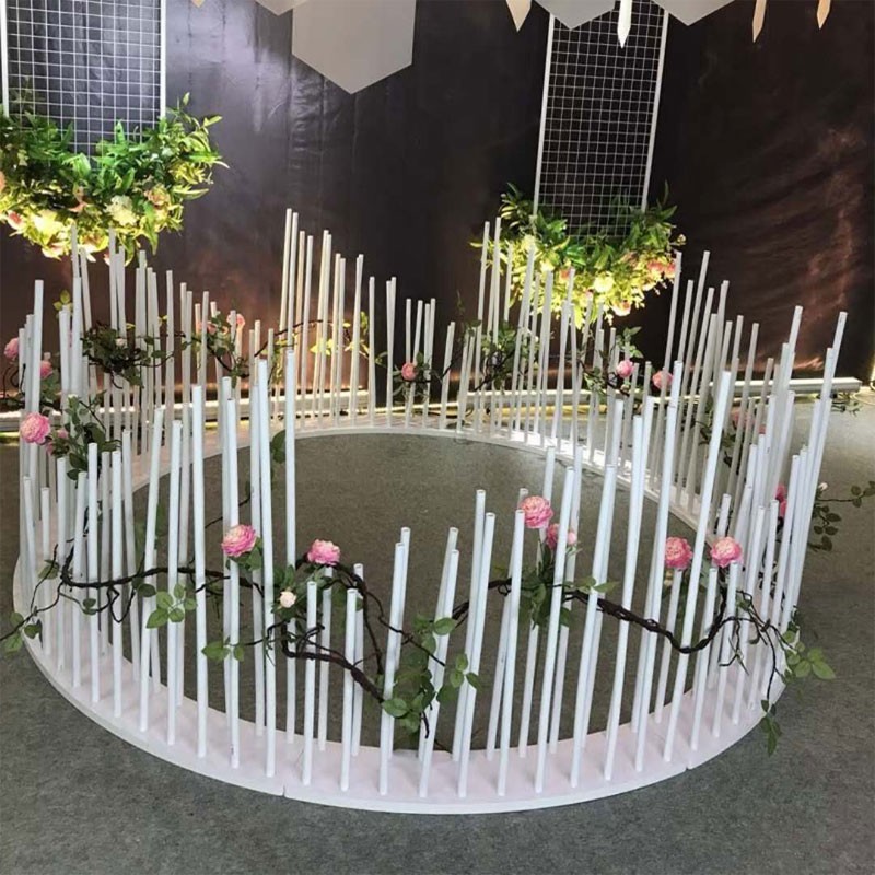 新款婚庆道具无字PVC铝塑管拱门圆环可弯曲装饰挂件 婚礼造型百变