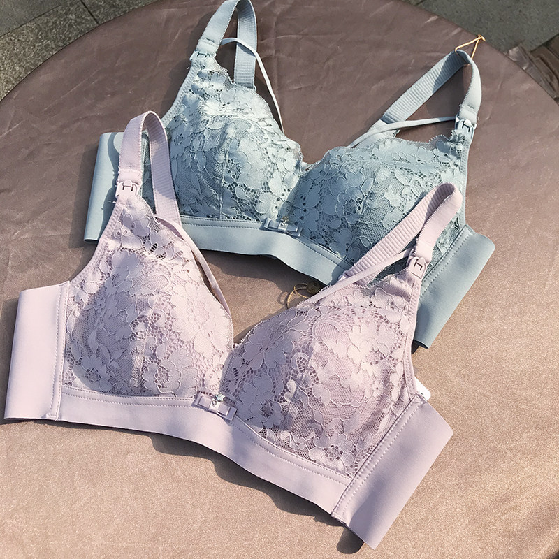 霞琪孕妇哺乳内衣夏季超薄款聚拢怀孕期文胸产后喂V奶胸罩女bra