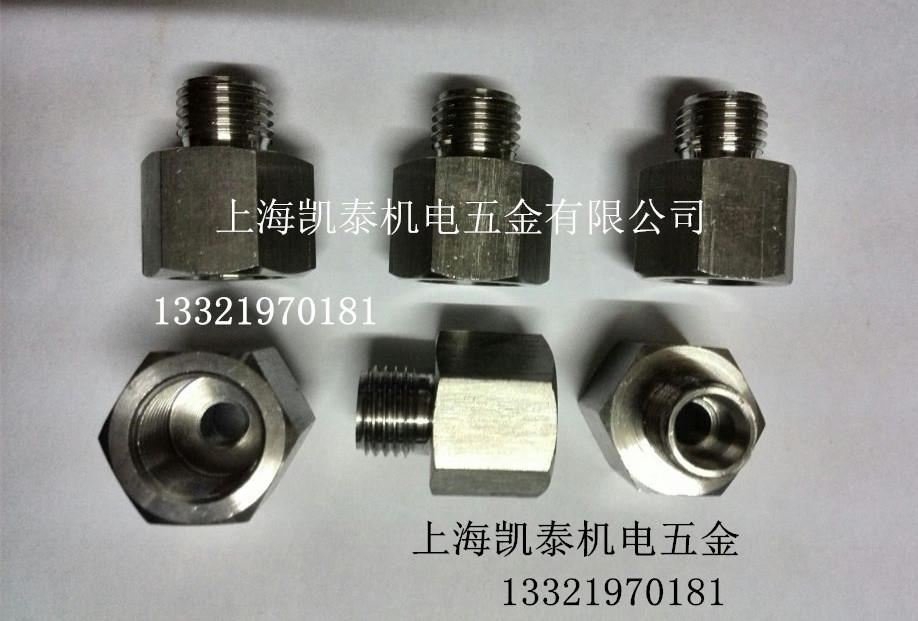 304不锈钢内外丝接头内丝M12X1/M12X1.25/M12X1.5转外丝2分1/4