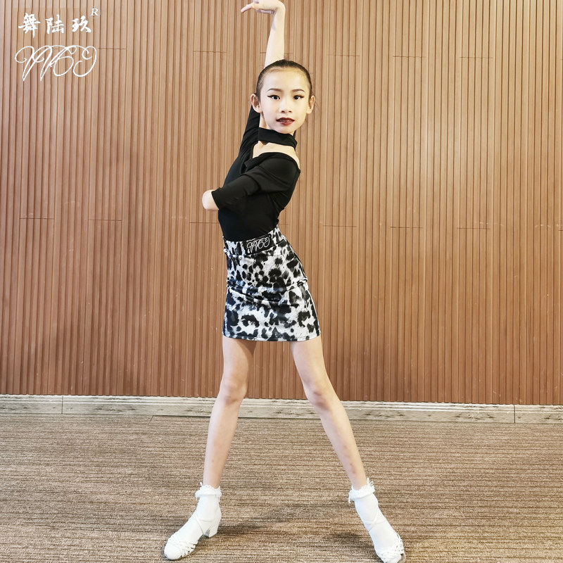 新款少儿拉丁舞服装女舞蹈训练服表演服儿童拉丁舞练功服春秋