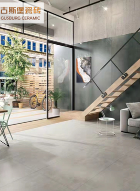 微水泥仿古砖600x1200哑光地砖素色柔光砖乳白色卫生Z间厕所墙砖