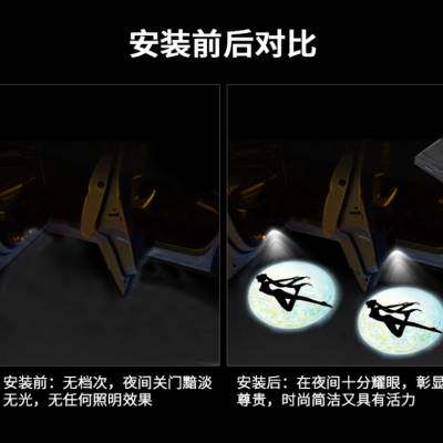 速发促车门e迎宾灯汽车开门灯投影感应照地车内气氛灯车载改装饰