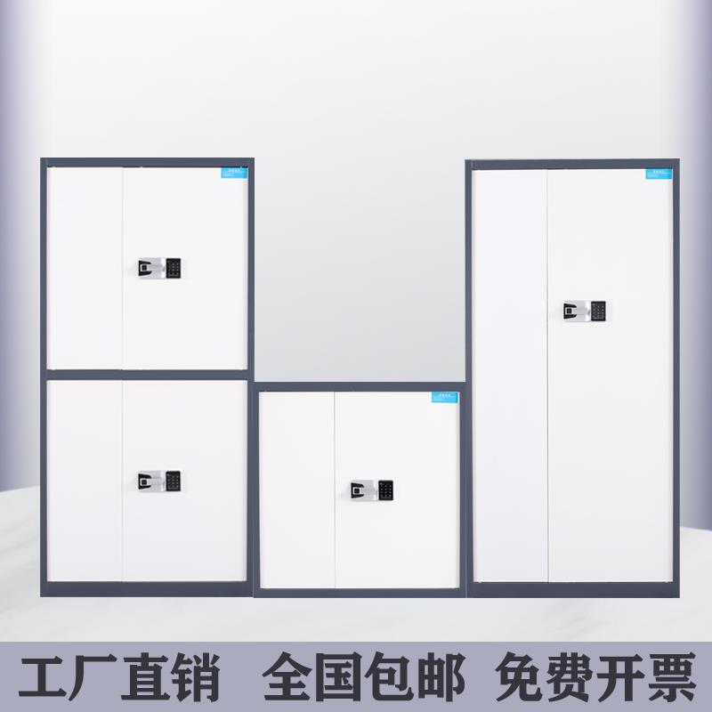 成都办公室电子保密柜指纹密码文件柜国宝锁资料柜铁皮收纳柜矮柜