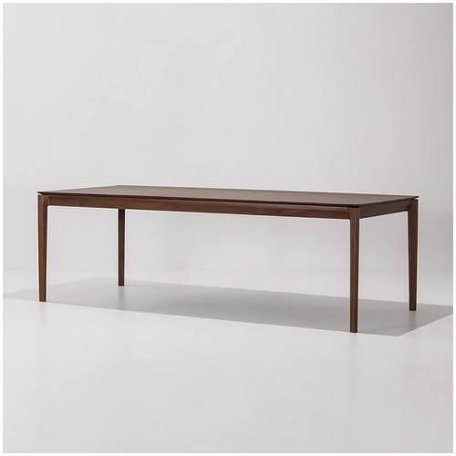 黑胡桃木餐桌意式实木北欧中古风实木6人会议桌日式2.4米桌接待桌