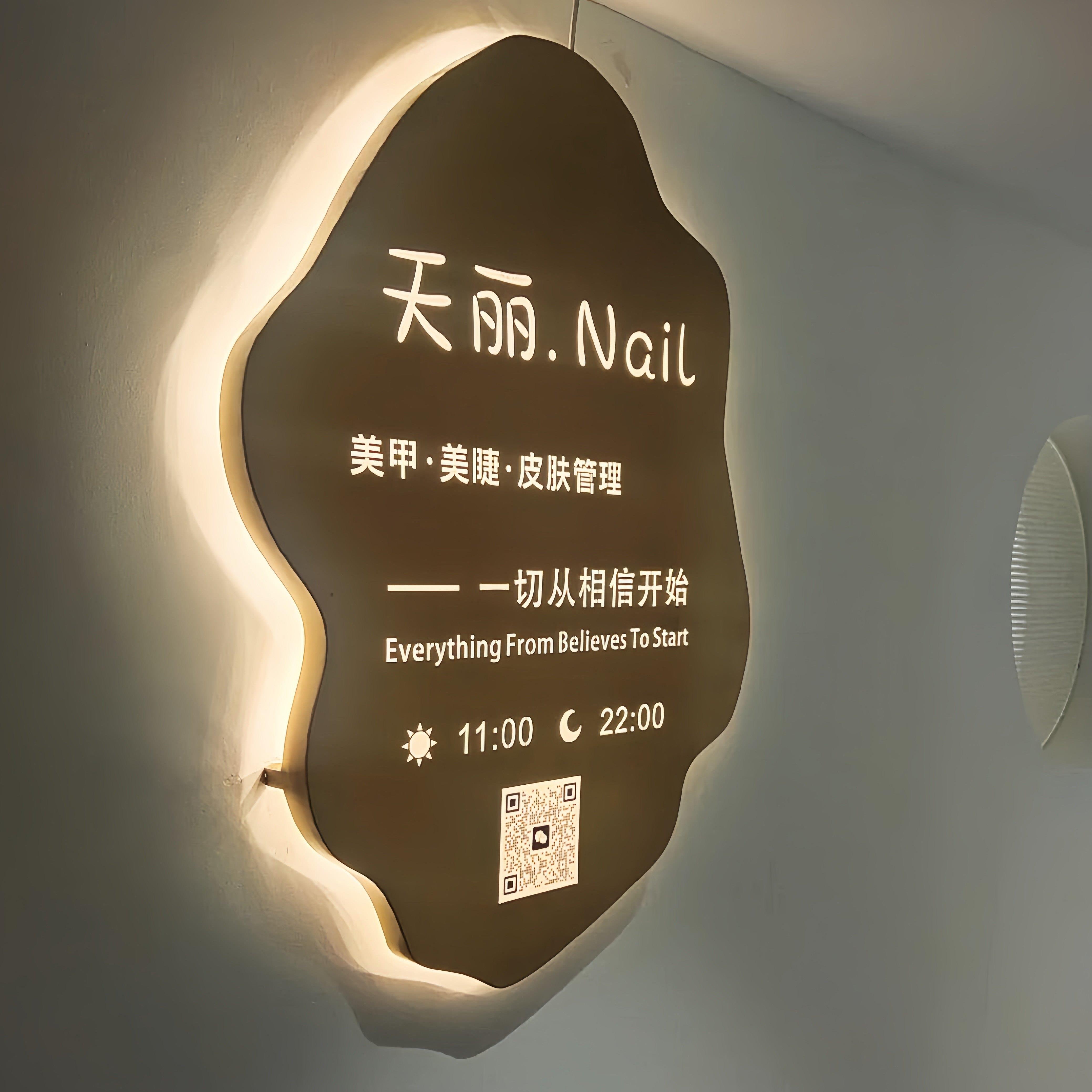创意不锈钢异形镂空背发光LED灯箱广告牌女装店门头招牌发光字