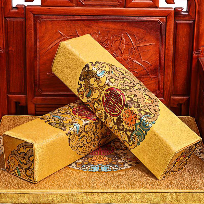 中式沙发靠垫红木抱枕中国风新古典靠背实木腰枕扶手枕靠枕方形枕