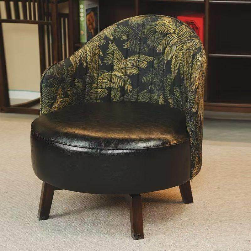 实木沙发椅家用客厅阳台休闲单人椅舒适旋转座椅久坐靠背沙发椅子