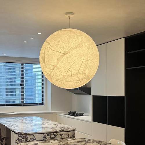 后现代轻奢简约样品屋展示中心客厅餐桌卧室覆式楼梯挑空饭厅月亮