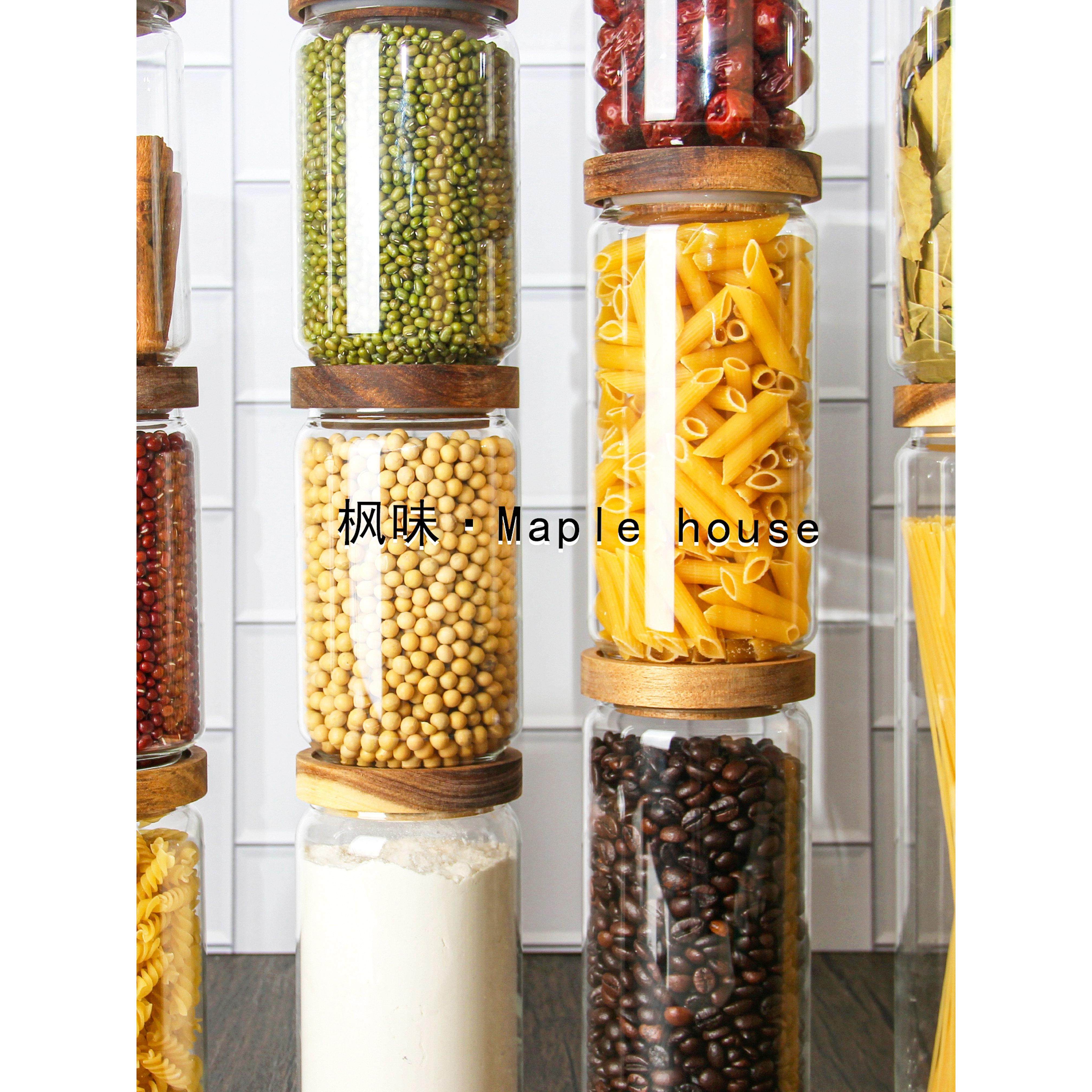 样板间厨房新中式售楼处设计软装饰品摆件餐厅台面橱柜密封储物罐,家居饰品,家饰软装搭配套装,淘宝优惠券,粉丝福利购,淘宝优惠卷