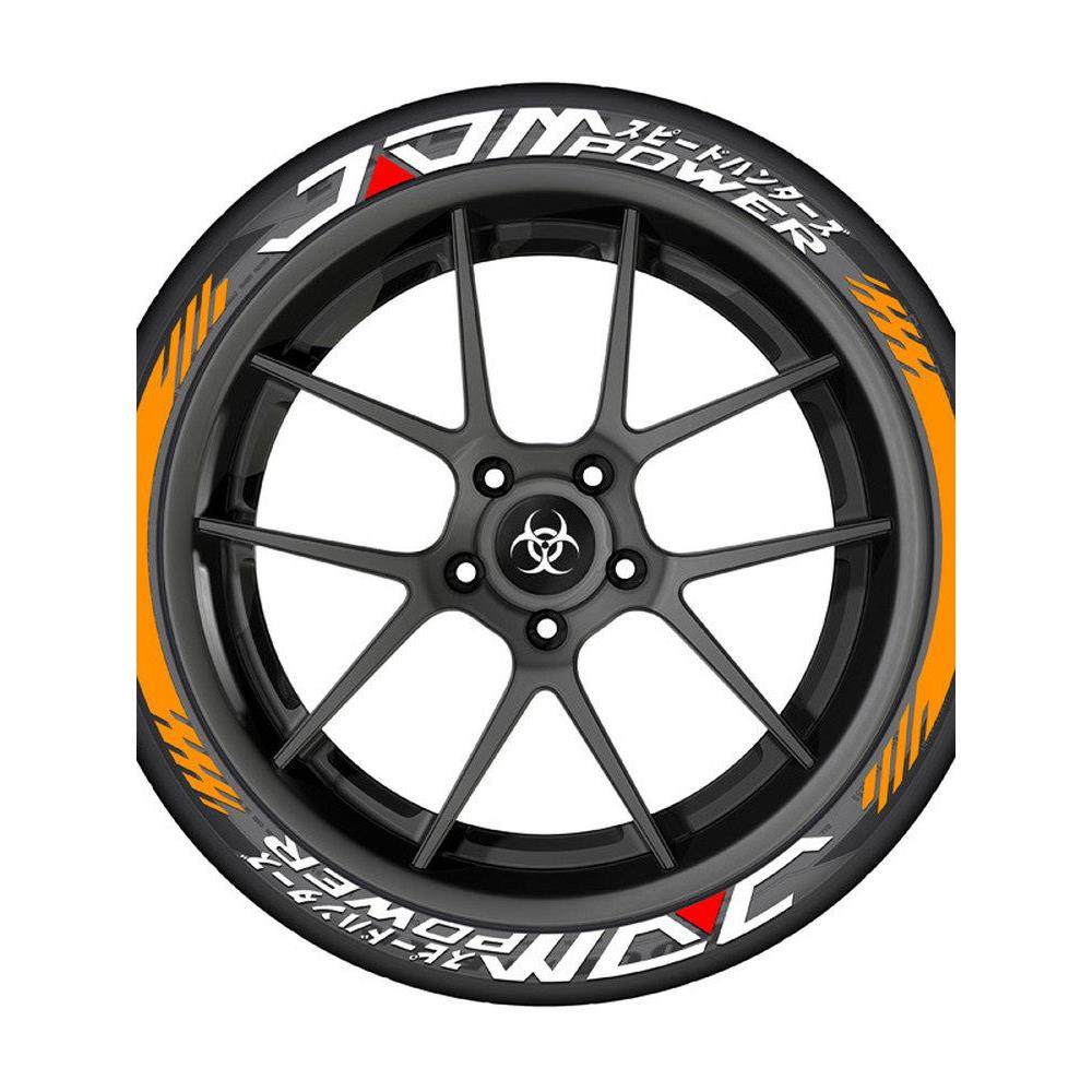 连体摩托车贴字母3D轮胎贴立体装饰汽车轮胎贴纸轮胎字母贴