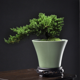 简约陶瓷蝴蝶兰花盆小赤叶楠老桩家用桌面多肉文竹菖蒲六月雪盆栽