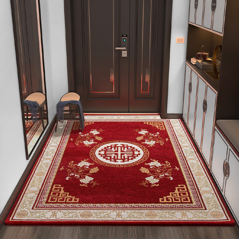 定制新中式提花地毯地垫进门家用大门口脚垫入户门垫子客厅进门垫