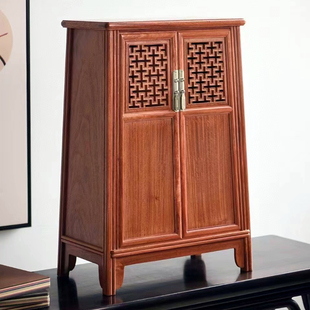 圆角柜小号桌面储物柜花梨木餐边柜中式书柜佛龛福建仙游红木家具