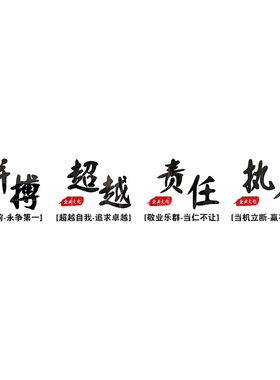 励志墙贴纸会议室布置办公室装饰公司标语激励文字团队企业文化墙