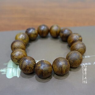 惠安系熟结老料奇楠沉香手串棋楠佛珠手链18mm标准珠蜜凉棋韵浓郁