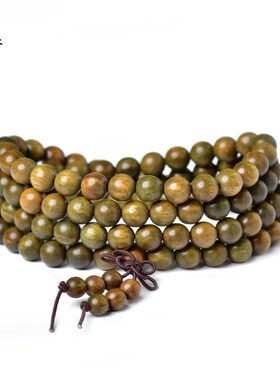 绿檀木手串女男文玩盘玩学生手链檀香木佛珠木质手串木串檀木手串