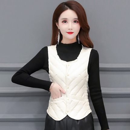 轻薄羽绒服d马甲女短款妈妈背心内穿内搭坎肩内胆时尚百搭冬季马
