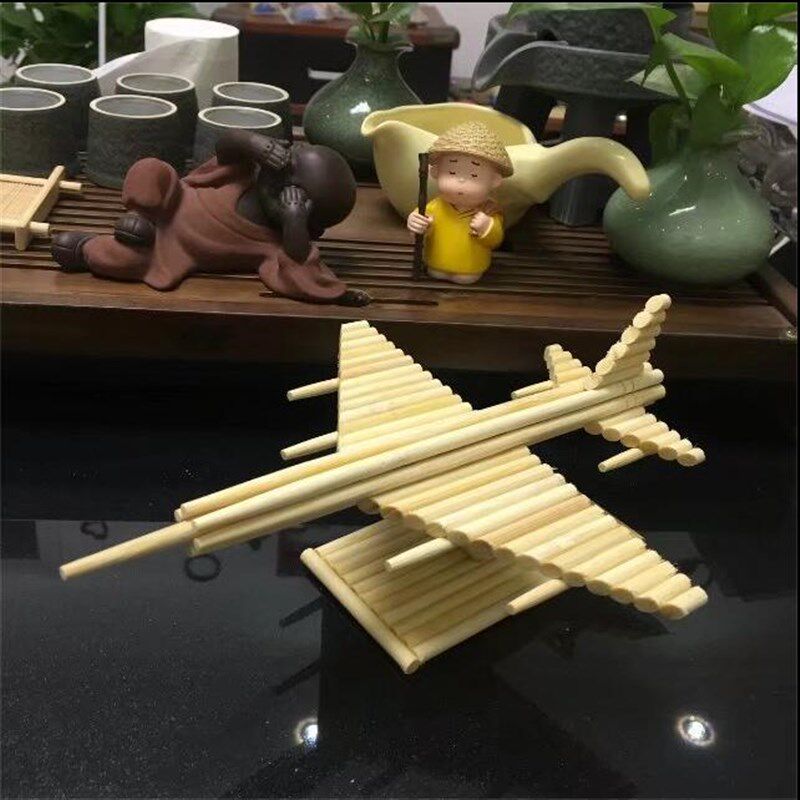 竹筷子工艺品一次性筷子飞机成品 手工摆件材料包 学生diy作业