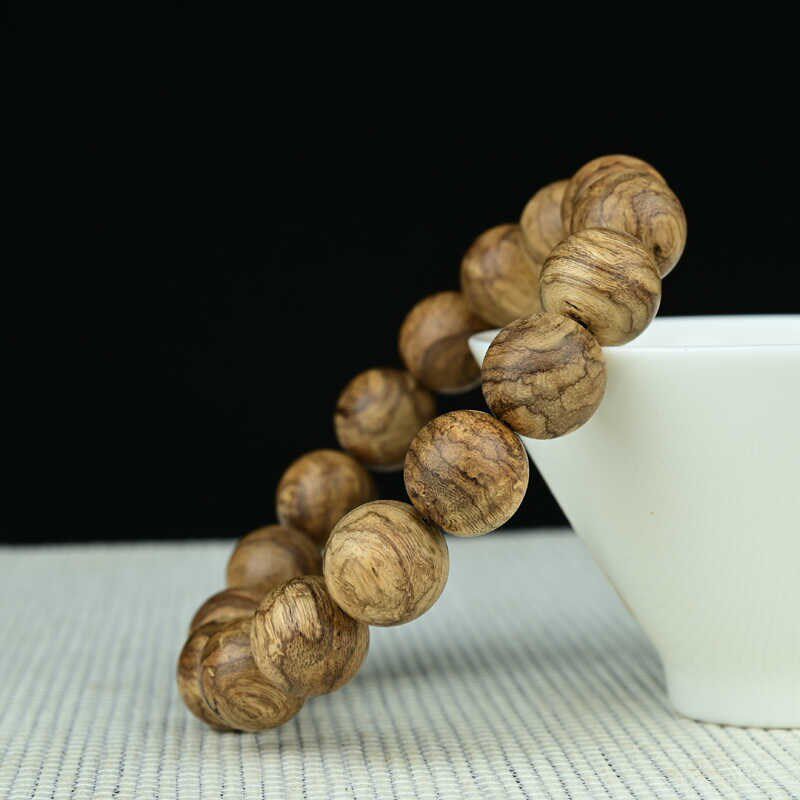 乳香蜜香印尼达拉干天然沉香手串12mm花斑纹16颗佛珠手链保真正区