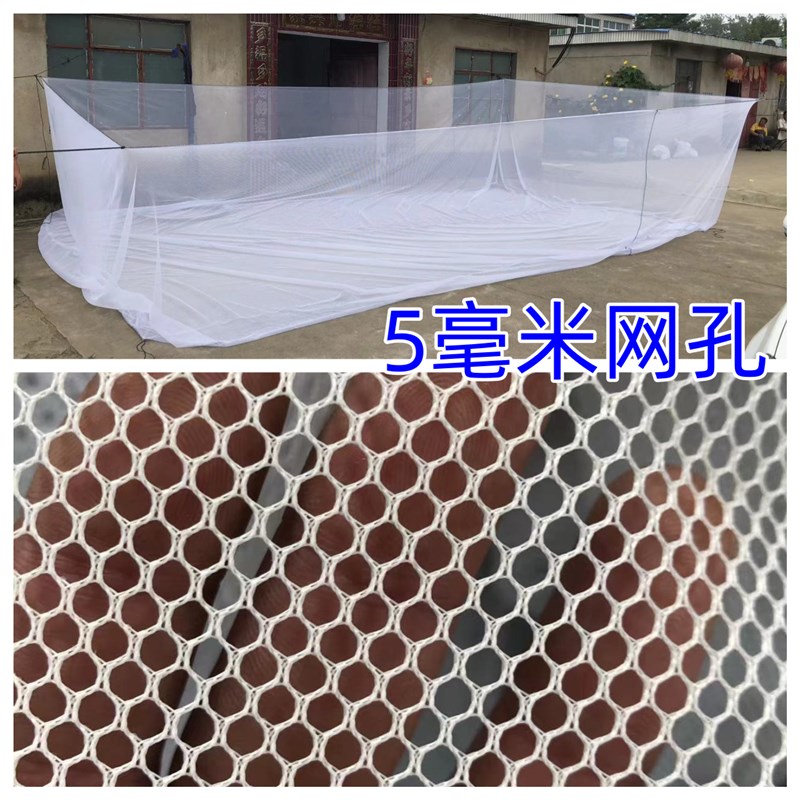 定做尼龙六角5毫米网孔鱼苗网箱无结不伤鱼育苗R水产养殖存鱼网箱