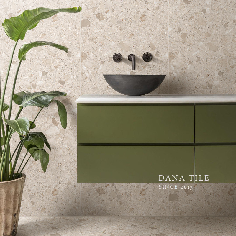 戴纳质感水磨石瓷砖600x1200厨房化妆室壁砖阳台客厅防滑地砖素色