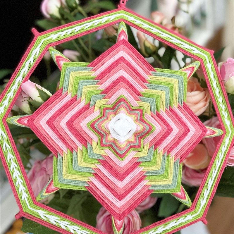 成品曼达拉手工毛线编织装饰工艺男女朋友送教师节礼物 DIY材料包