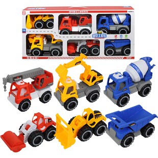 重型工程车挖掘机推土车翻斗自卸车压路机搅拌车吊车男礼物大套装
